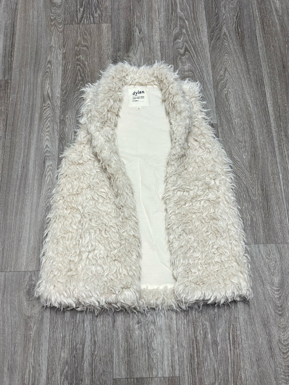 dylan Cream Faux Fur Vest - Plush Open-Front Girls' Layer